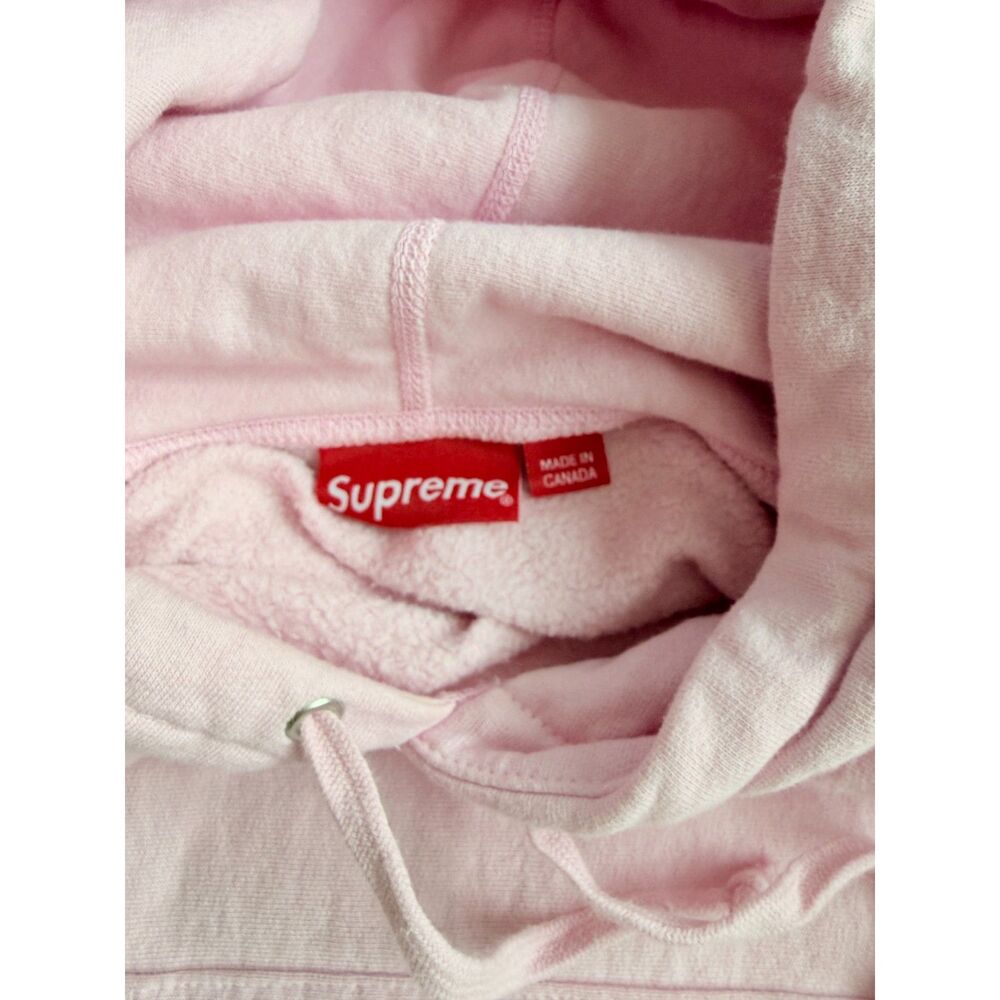 Supreme Pink Box Logo Hoodie Sweatshirt | Made in Canada | Pullover Hoodie Med - Picture 2 of 6
